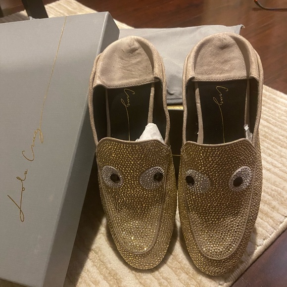 Lola Cruz Eyes On You rhinestone loafers - size 6 - Picture 3 of 11